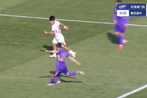 巴顿禁区内抽射破门，津门虎2-0海牛